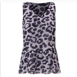 CAbi Blue Leopard Tank Top